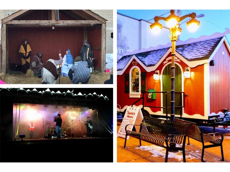 Live nativity, Music from Traincar and Santa's House