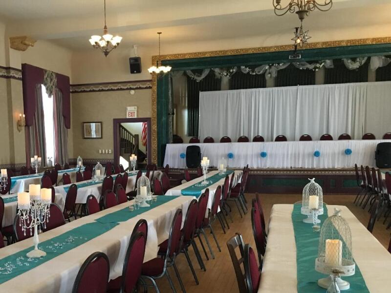 Elk's Lodge in Watertown set up for a wedding