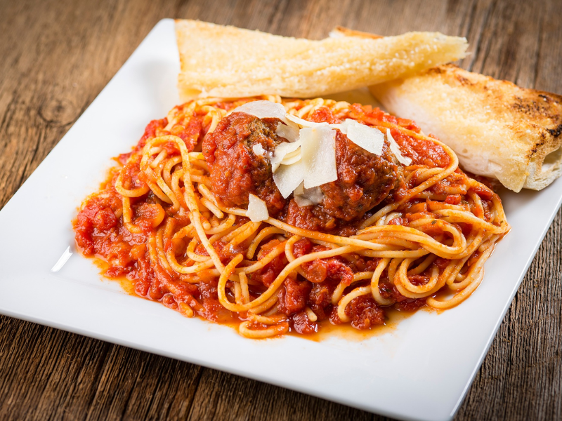 Spaghetti and meatball from Rosati's