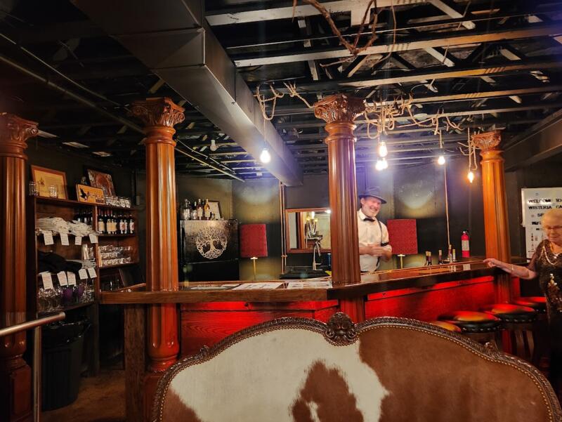 Bar at Wisteria Castle at Speakeasy event