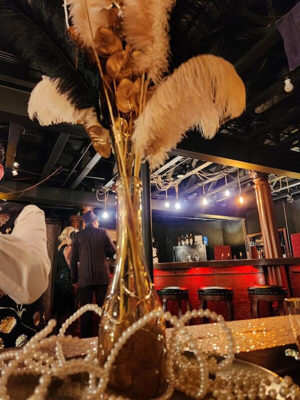 Feathers in vase at Wisteria Castle in Watertown wi