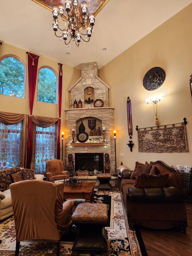Living room of Wisteria Castle in Watertown Wi