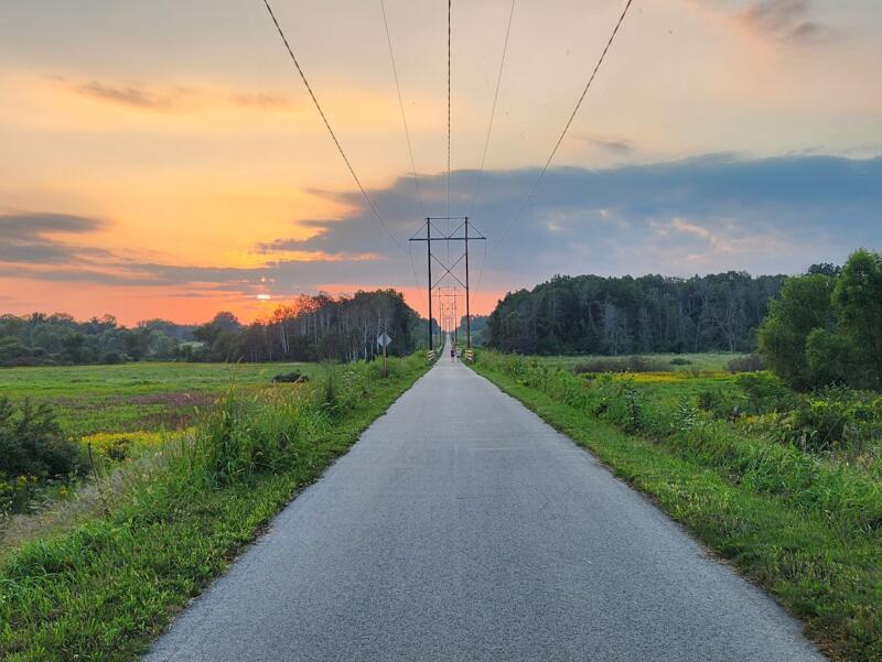Sunset on the Interurban Trail in Watertown wi