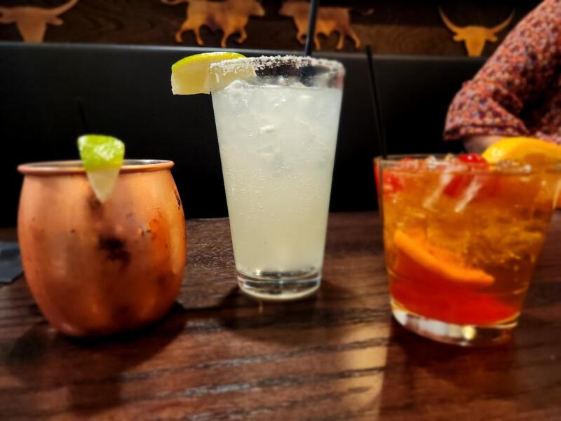 Titos mule, margarita, and an old fashioned at Jordy's Bar & Steakhouse in Watertown Wi