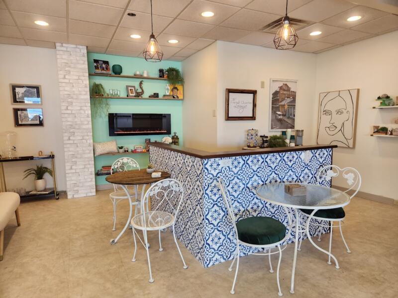 Reception desk and sitting area at Ready 2 Dance Studio in Watertown wi