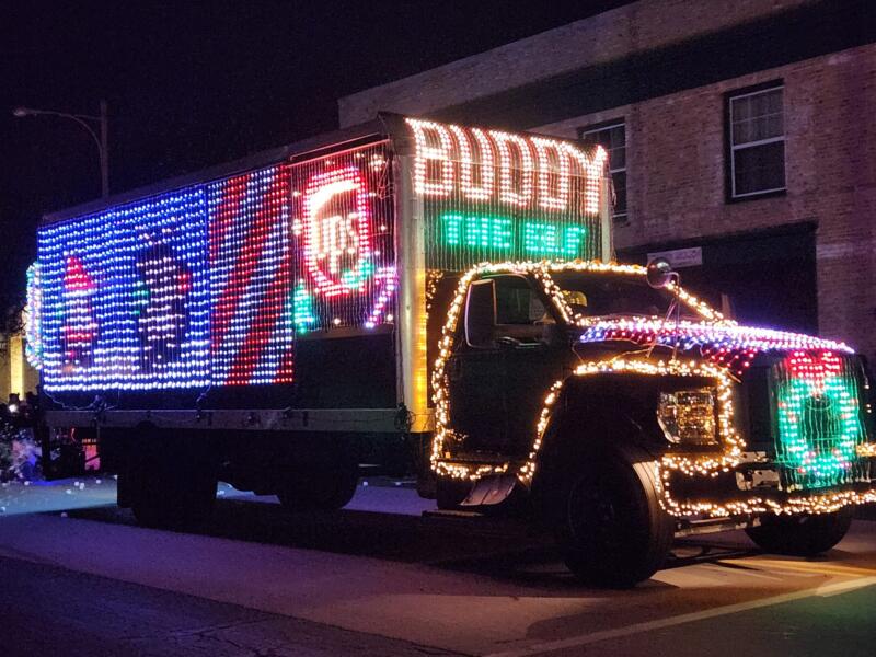 UPS Float in Christmas Parade of Lights in Watertown Wi