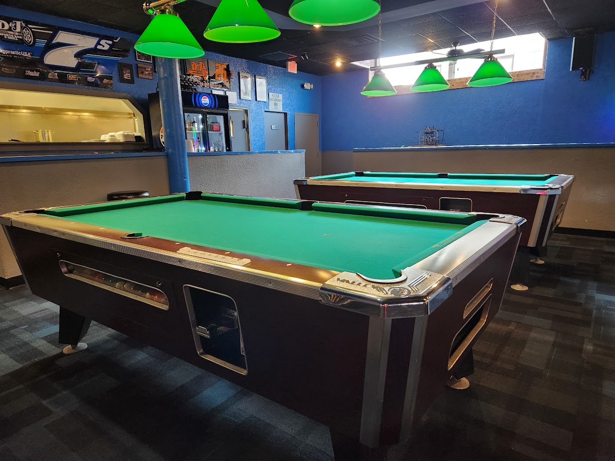 Pool tables at Wolfgram Sports Bar & Grill in Watertown Wi