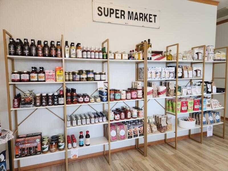 Wisconsin 26 Mercantile Shelving full of spices and sauces at Wisconsin 26 Mercantile in Watertown Wi