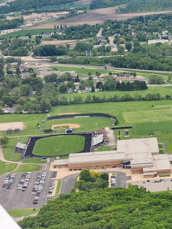 Watertown High School from the air.