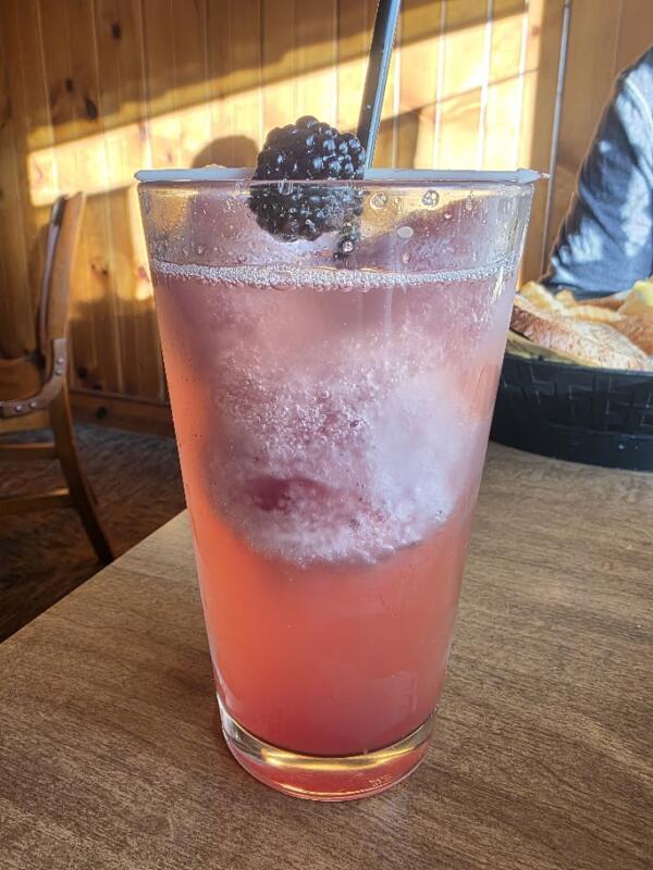 Tall glass with brandy slush